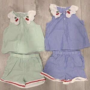 Cotton shirt and shorts set